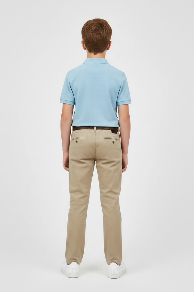 Pantalon Chino Beige Garcon - Coton - vue 2