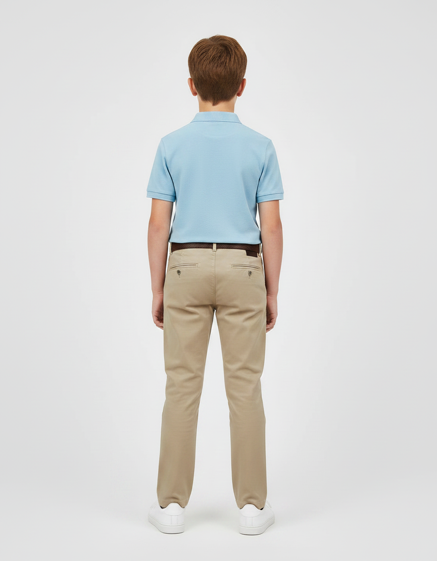 Pantalon Chino Beige Garcon - Coton - vue 2