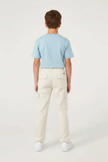 Pantalon Chino Beige Cargo Droit Coton Garçon - vue 2