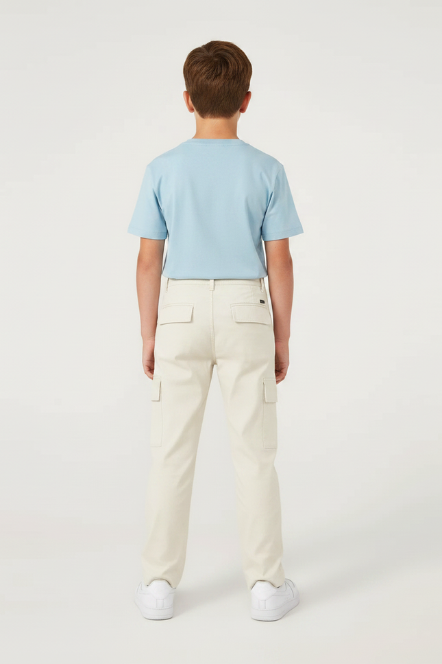 Pantalon Chino Beige Cargo Droit Coton Garçon - vue 2