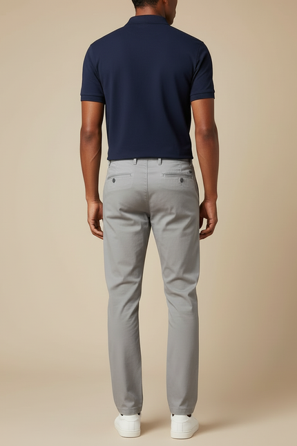 Pantalon Homme Chino Gris - Coton - vue 2
