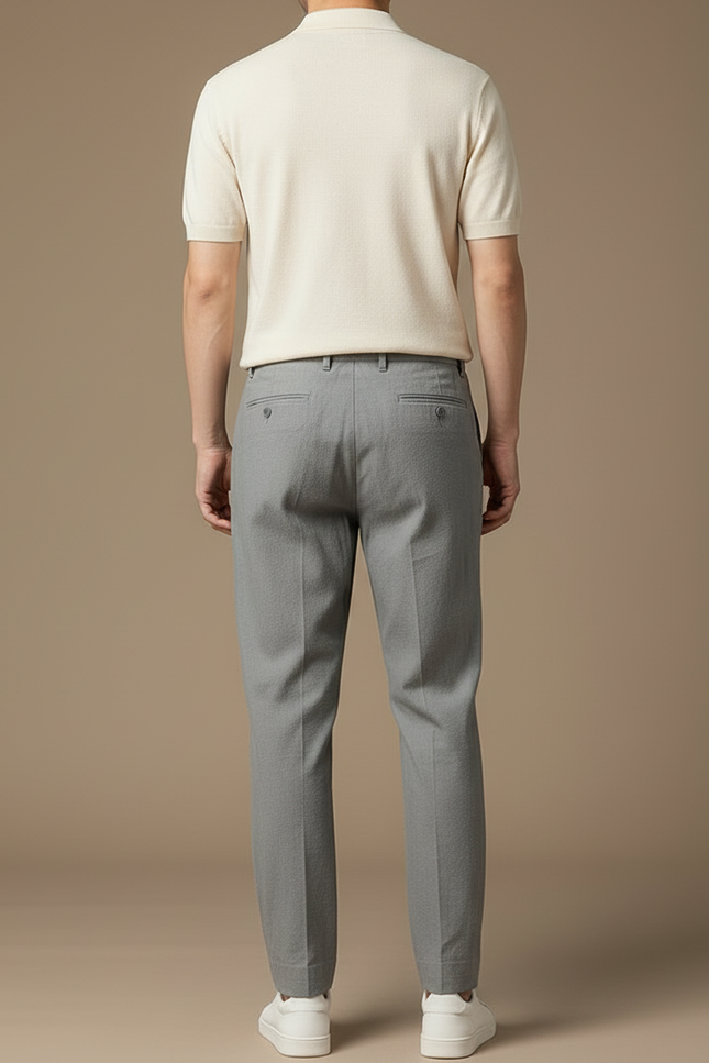 Pantalon Chino Ample - Gris Lin - vue 2
