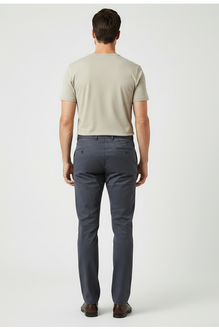 Pantalon Chino Marine - Coton - vue 2