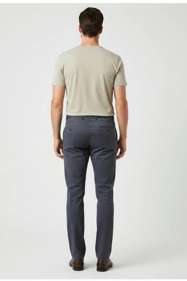 Pantalon Chino Marine - Coton - vue 2