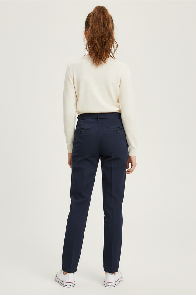 Pantalon Chino Marine Coupe Droite Élégant Enfant - Gabardine - vue 2