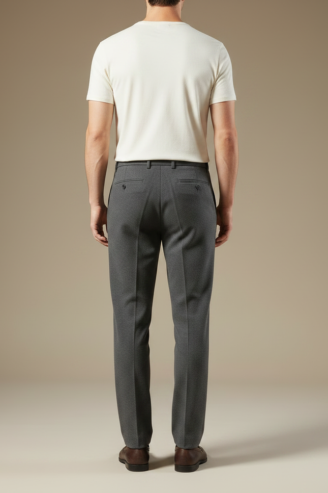 Pantalon Chino Homme Gris Tapered - Gabardine - vue 2