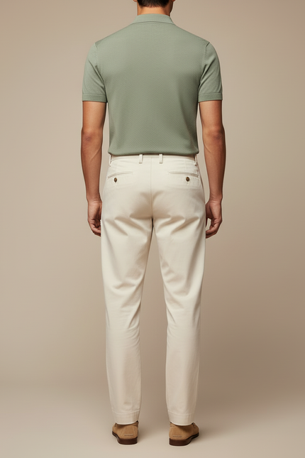 Pantalon Chino Casual - Beige Gabardine - vue 2