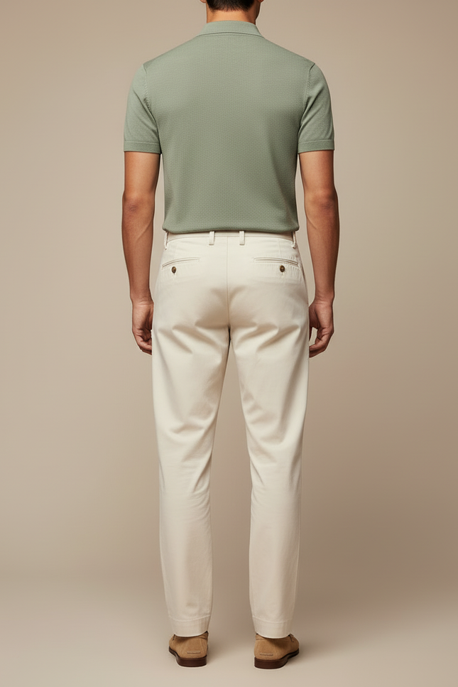 Pantalon Chino Casual - Beige Gabardine - vue 2