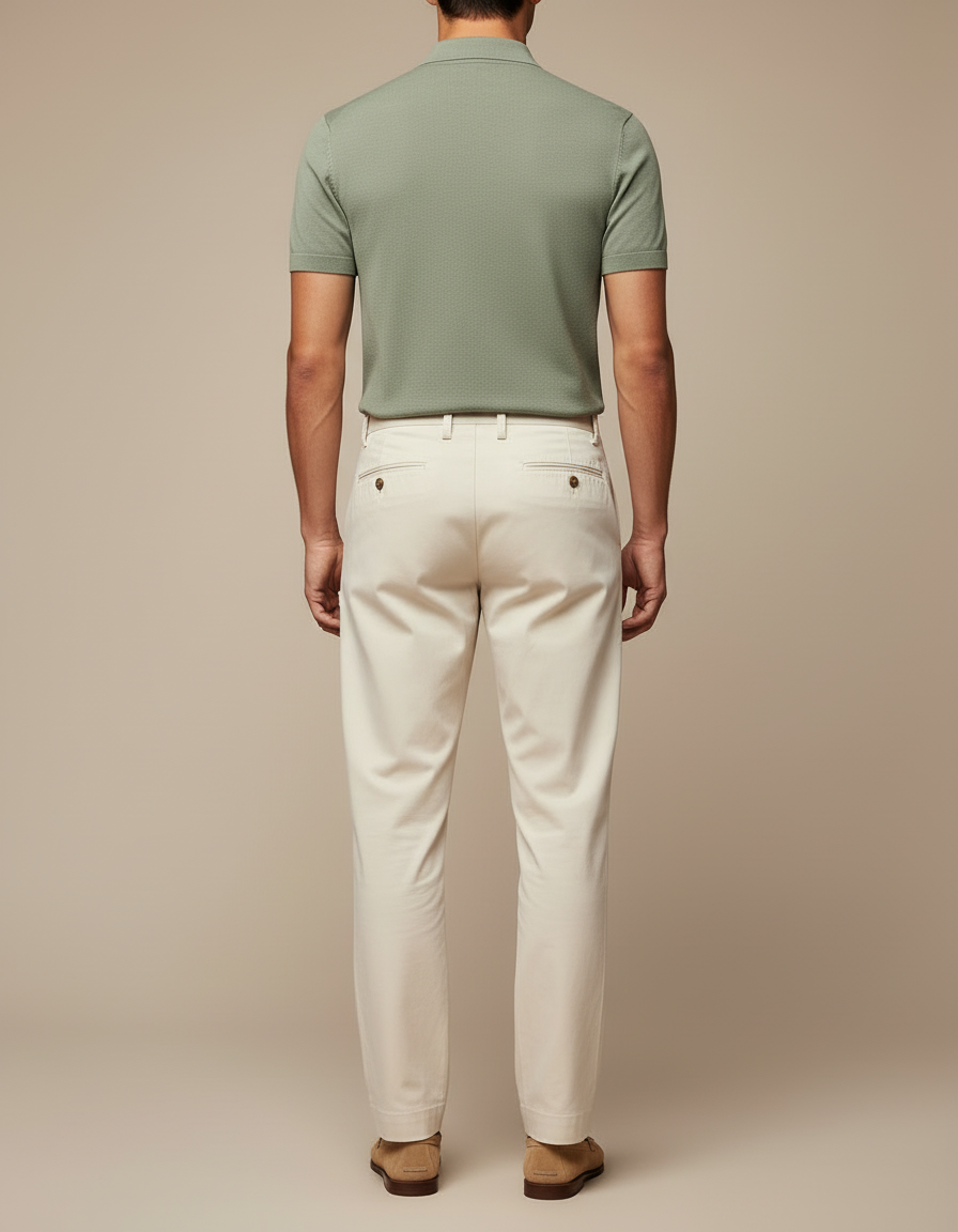 Pantalon Chino Casual - Beige Gabardine - vue 2