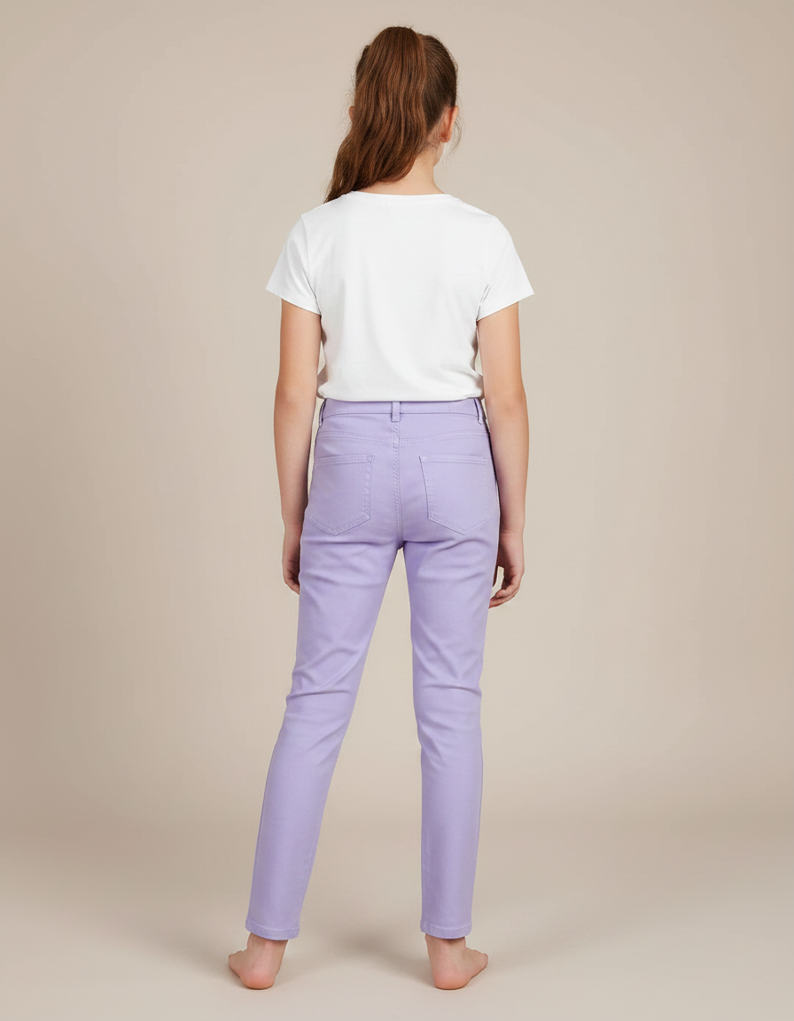 Pantalon Chino Skinny - Violet Coton - vue 2