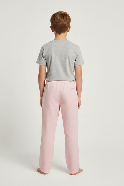 Pantalon Chino Rose Lin Ample Enfant Décontracté - vue 2