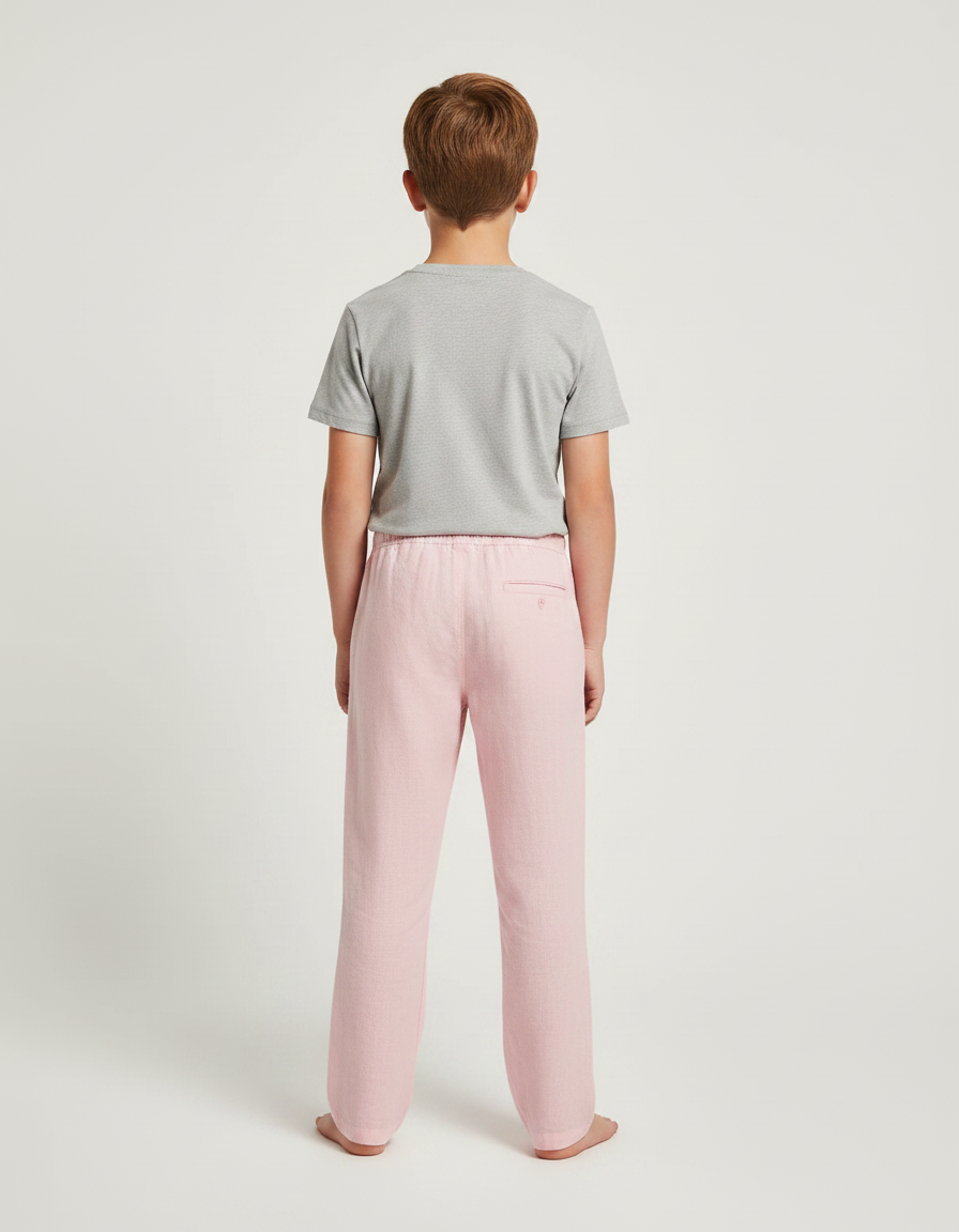 Pantalon Chino Rose Lin Ample Enfant Décontracté - vue 2