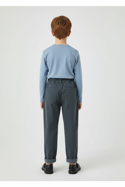 Pantalon Chino Loose - Gris Coton - vue 2
