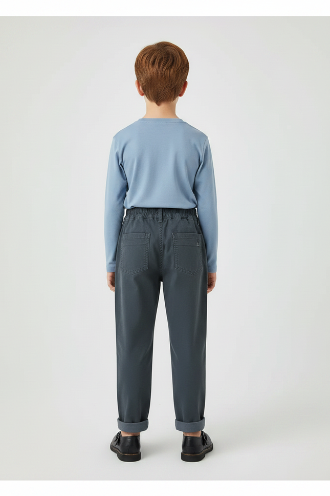 Pantalon Chino Loose - Gris Coton - vue 2