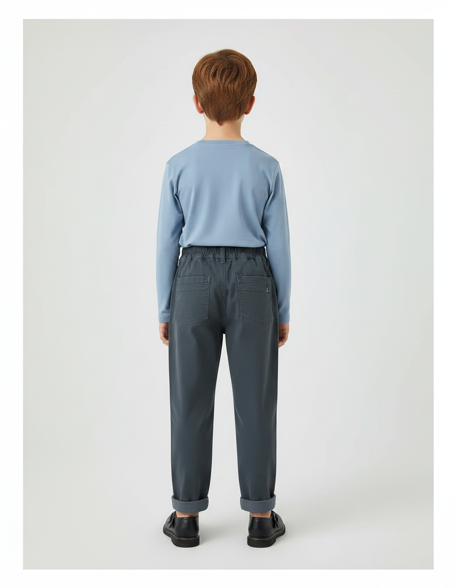 Pantalon Chino Loose - Gris Coton - vue 2