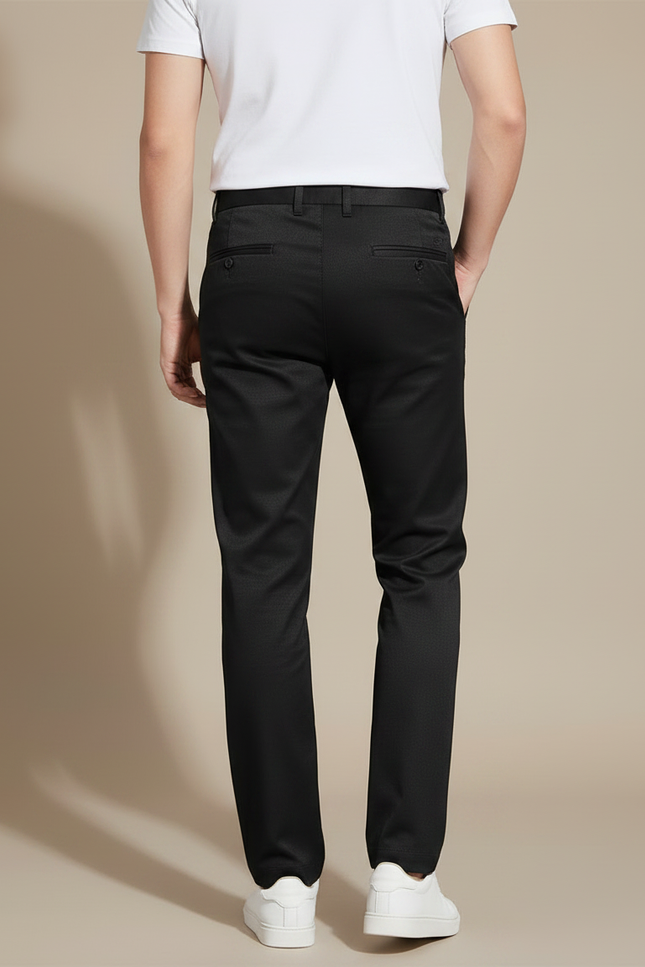 Pantalon Chino Noir Slim Respirant Élastique Homme - Polyester - vue 2