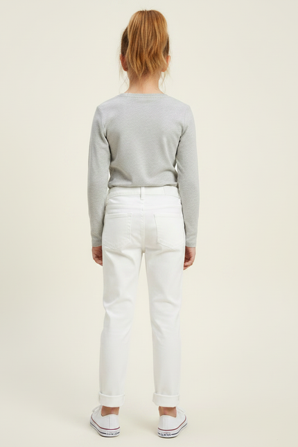 Pantalon Chino Blanc Déchiré Droit Coton Enfant - vue 2
