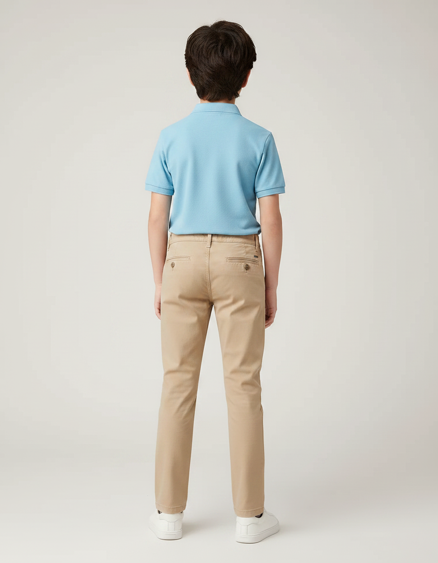 Pantalon Coupe Chino - Beige Gabardine - vue 2