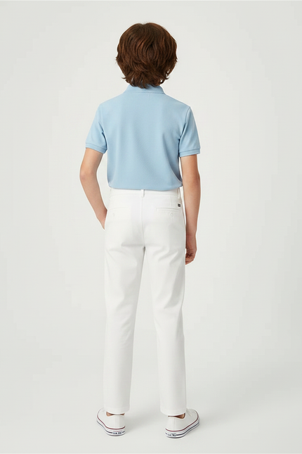 Pantalon Chino Blanc Droit Élégant Garçon - Coton - vue 2