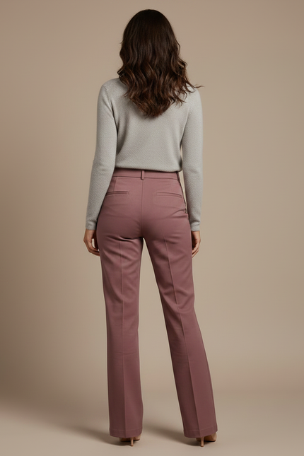 Pantalon Chino Vieux Rose Femme - Gabardine - vue 2