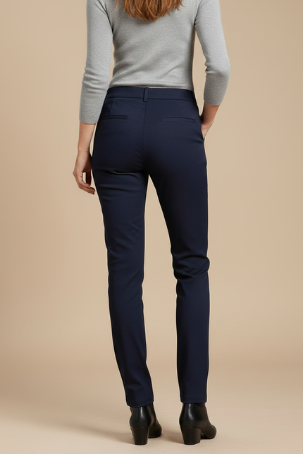 Pantalon Chino Marine Femme - Gabardine - vue 2