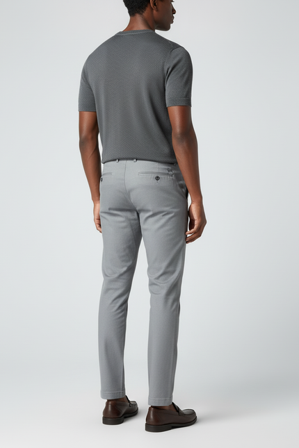 Pantalon Chino Slim Fit - Gris Gabardine - vue 2