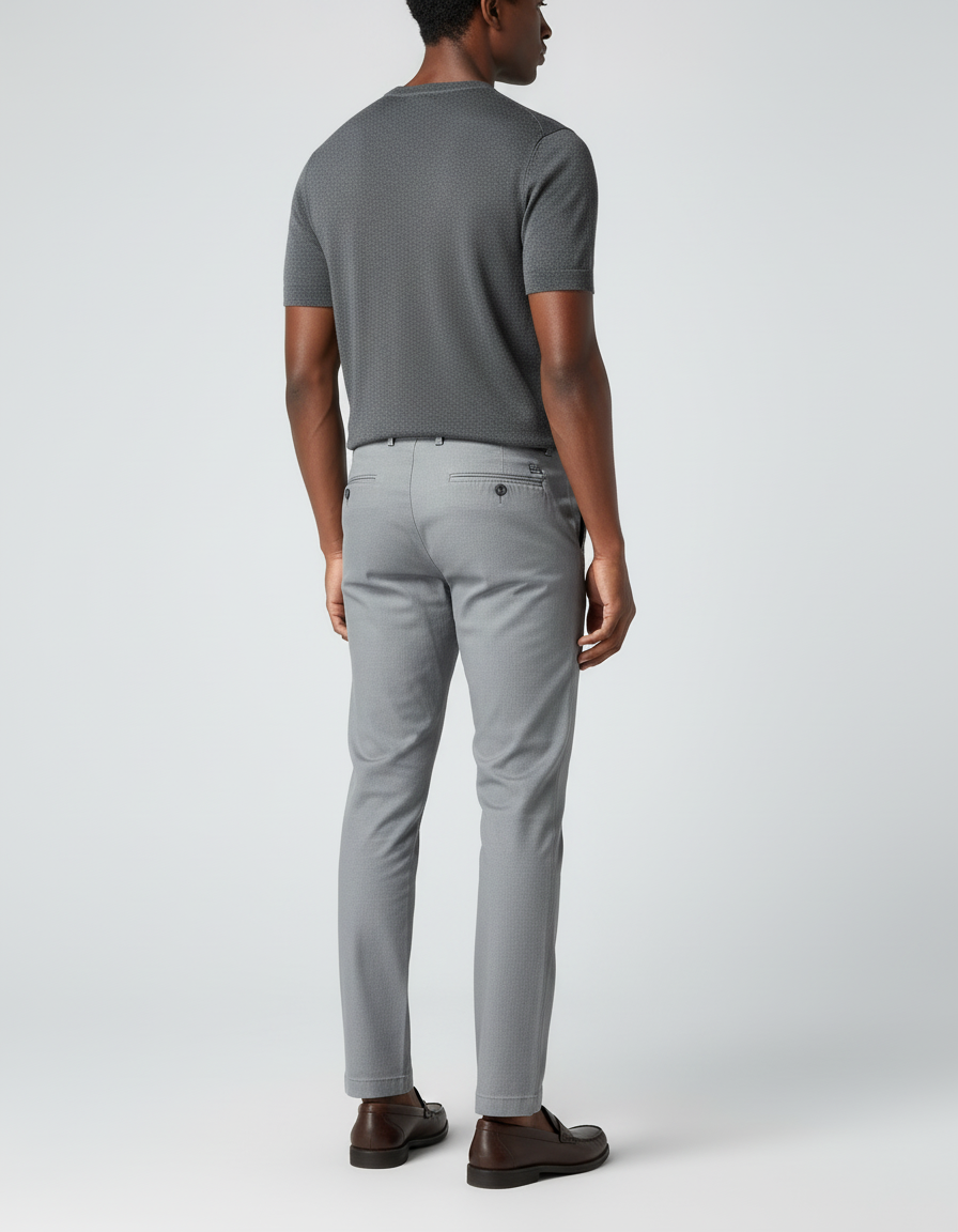 Pantalon Chino Slim Fit - Gris Gabardine - vue 2