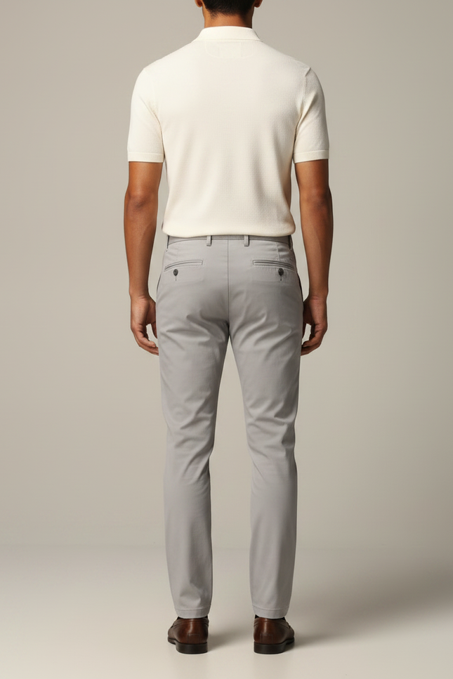 Pantalon Golf Chino - Gris Polyester - vue 2