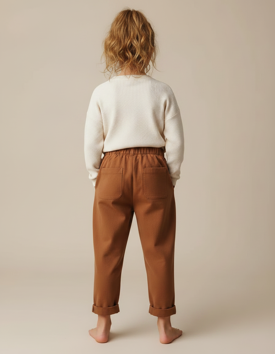 Pantalon Chino Terracotta - Marron Molleton - vue 2
