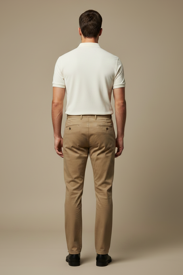 Pantalon Chino Homme Kaki Tapered - Gabardine - vue 2