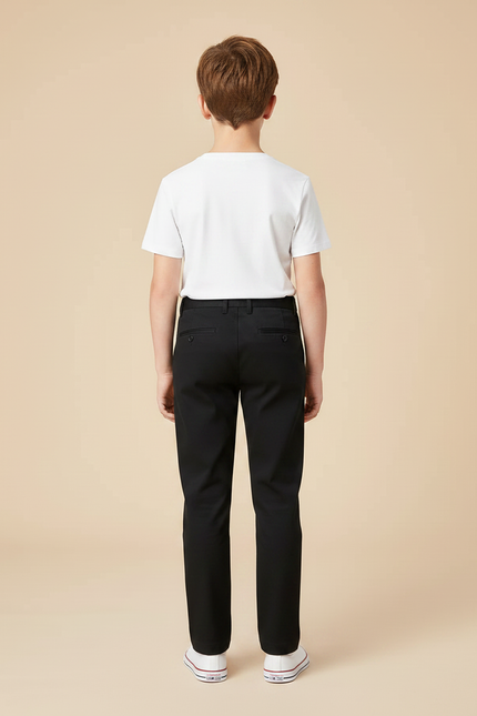 Pantalon Chino Noir Coupe Droite Casual Enfant - Coton - vue 2