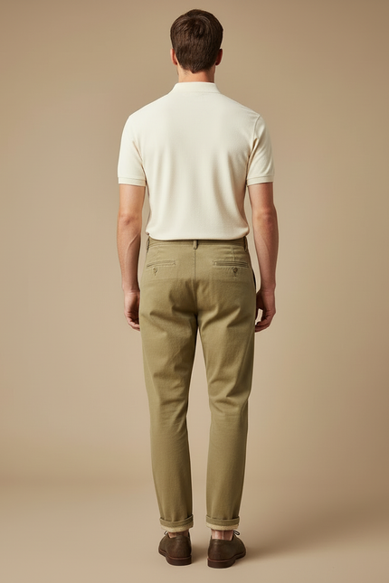 Pantalon Chino Kaki - Coton - vue 2