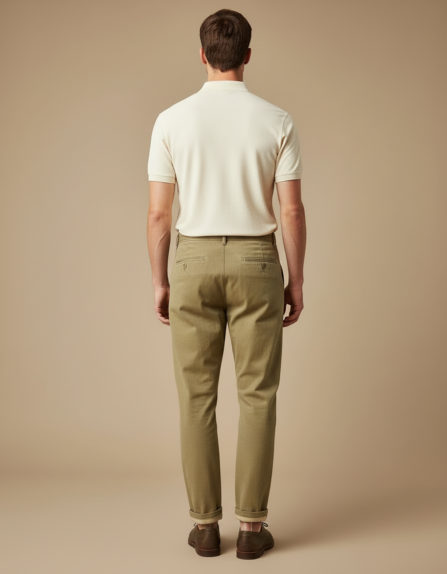 Pantalon Chino Kaki - Coton - vue 2