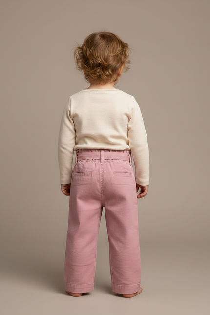 Pantalon Chino Vieux Rose - Gabardine - vue 2