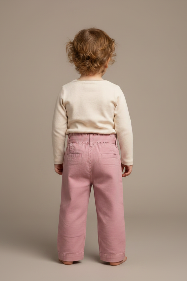 Pantalon Chino Vieux Rose - Gabardine - vue 2
