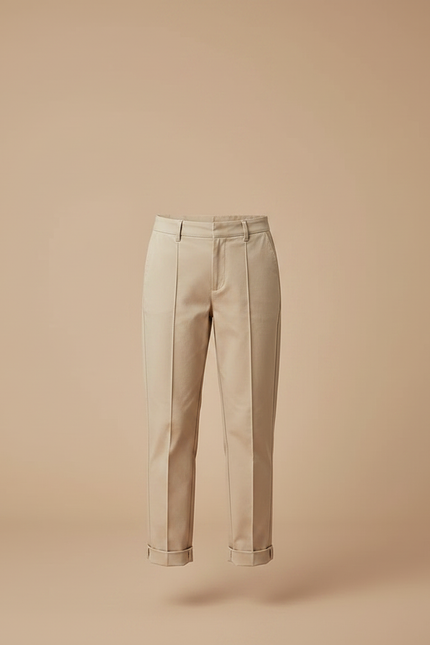 Pantalon Chino Beige Droit Coton Enfant Décontracté - vue 3