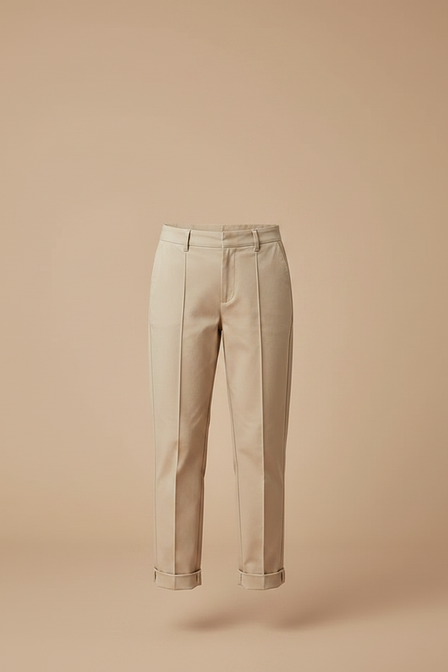 Pantalon Chino Beige Droit Coton Enfant Décontracté - vue 3