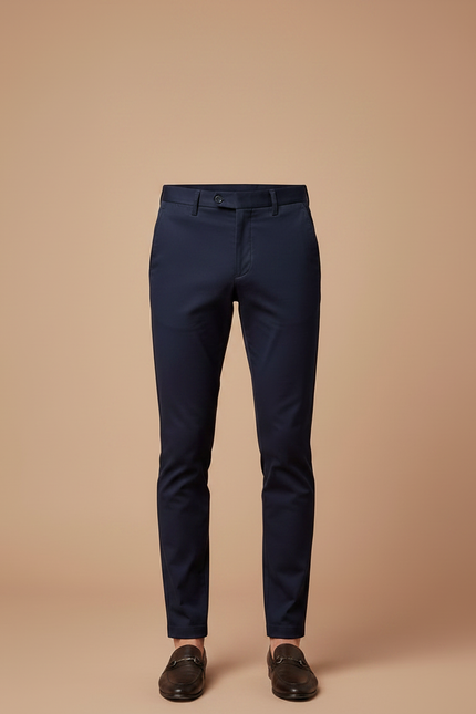 Pantalon Chino Bleu Marine Slim Élégant Homme - Coton - vue 3