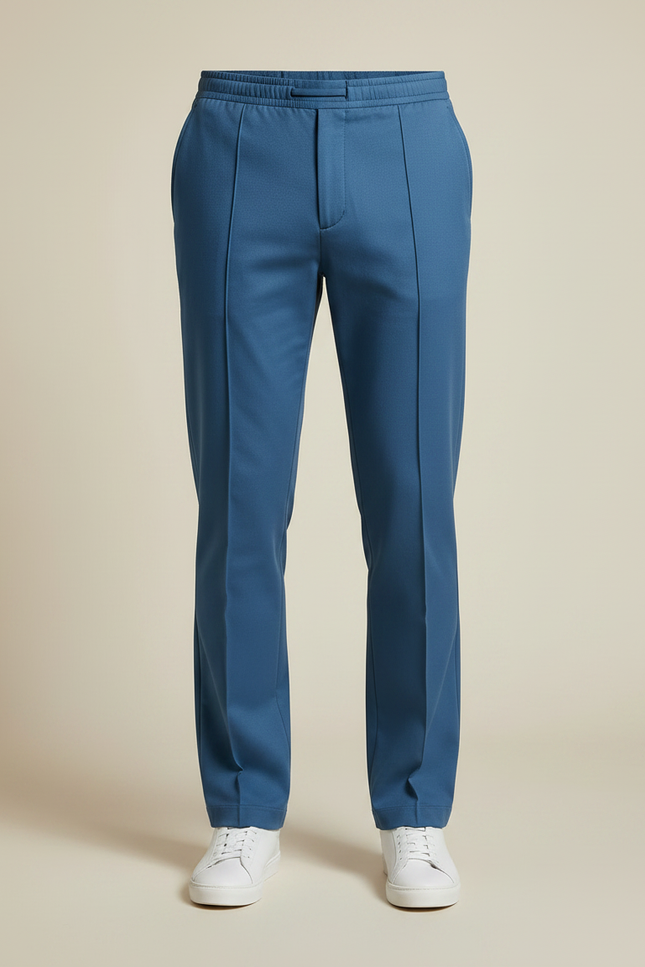 Pantalon Chino Bleu Droit Décontracté Cordon Homme - Gabardine - vue 3