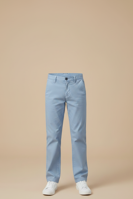 Pantalon Chino Bleu Ciel Coton Droit Enfant - vue 3