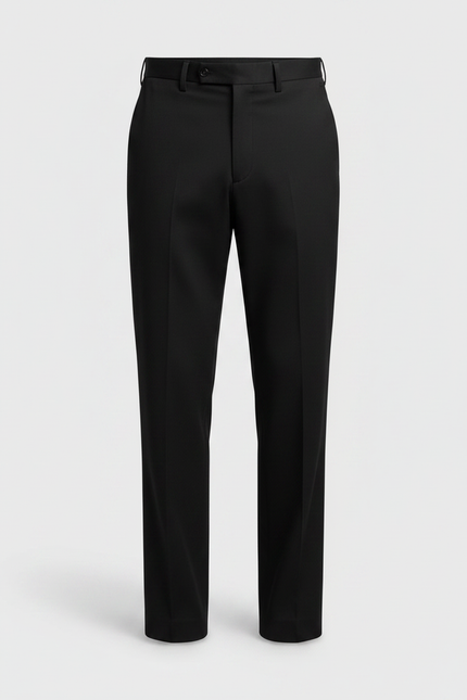 Pantalon Chino Noir Droit Habillé Élégant Homme - Gabardine - vue 3