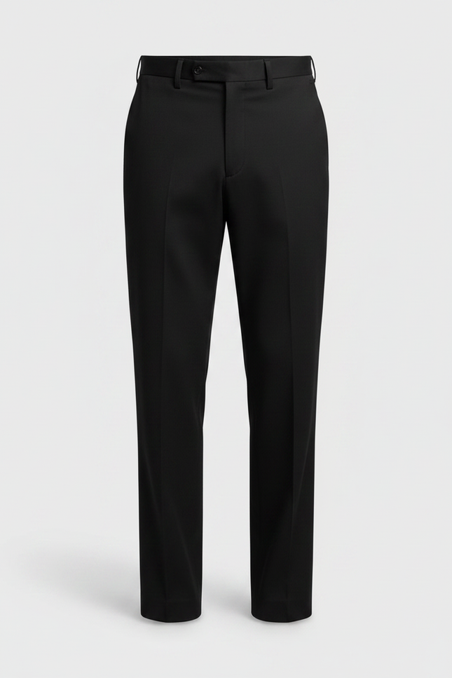 Pantalon Chino Noir Droit Habillé Élégant Homme - Gabardine - vue 3