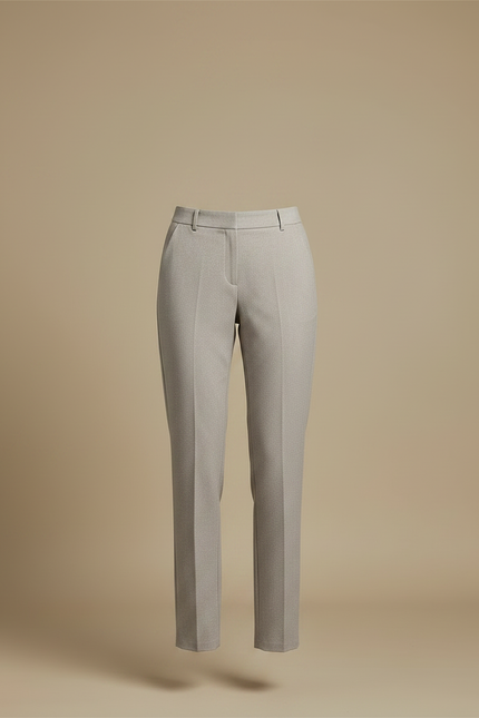 Pantalon Chino Femme Gris Droit - Gabardine - vue 3
