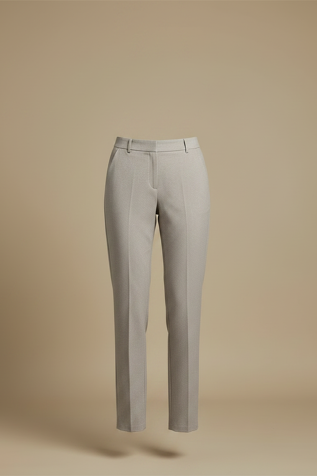 Pantalon Chino Femme Gris Droit - Gabardine - vue 3