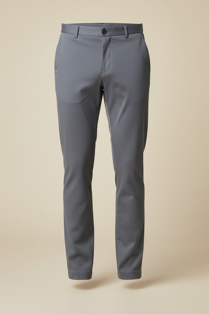 Pantalon Chino Coupe Slim - Gris Polyester - vue 3