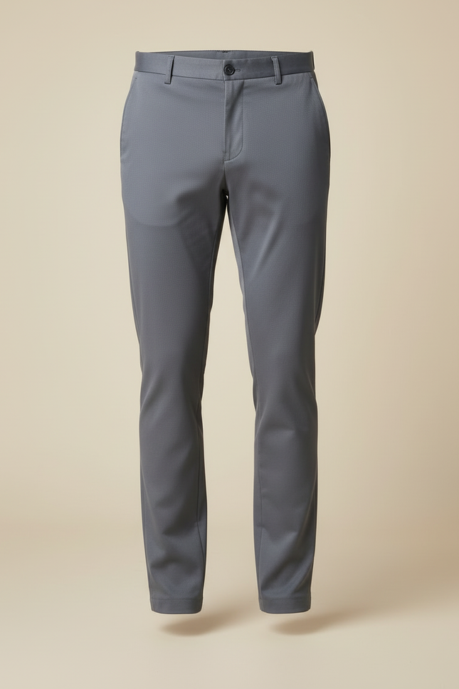 Pantalon Chino Coupe Slim - Gris Polyester - vue 3