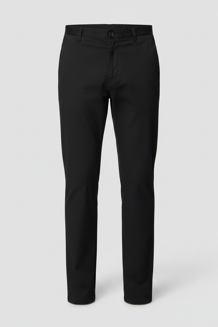 Pantalon Chino Homme Noir Droit - Coton - vue 3