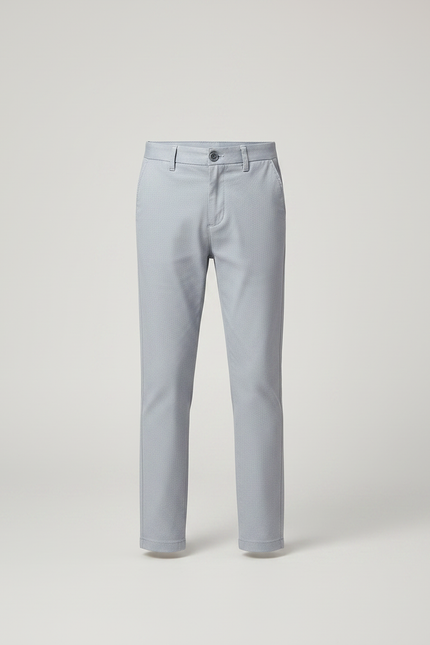 Pantalon Chino Gris Clair Slim Coton Enfant - vue 3