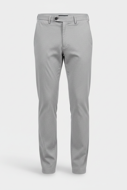 Pantalon Chino Gris Clair Slim Élastique Confortable Homme - Coton - vue 3
