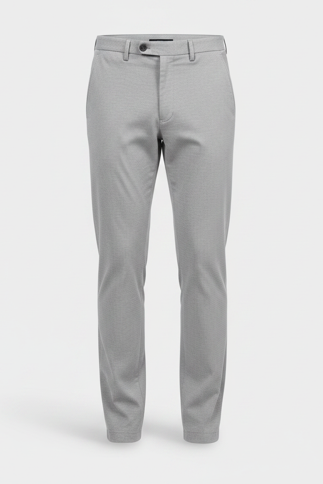 Pantalon Chino Gris Clair Slim Élastique Confortable Homme - Coton - vue 3